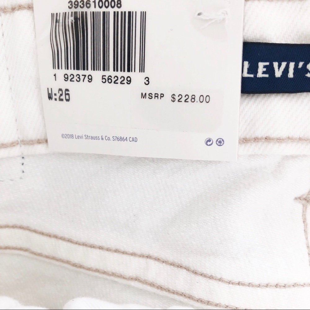 Levi’s White Beaded Lmc Slim Crop Jeans - Picture 5 of 8